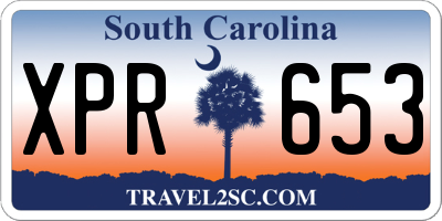 SC license plate XPR653