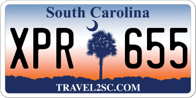 SC license plate XPR655