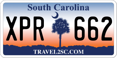 SC license plate XPR662
