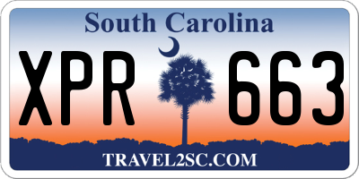 SC license plate XPR663