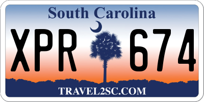 SC license plate XPR674