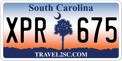 SC license plate XPR675