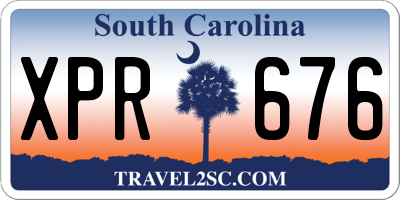 SC license plate XPR676