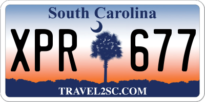 SC license plate XPR677