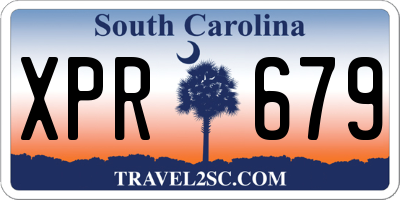SC license plate XPR679