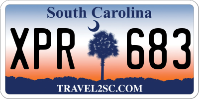SC license plate XPR683