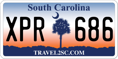 SC license plate XPR686