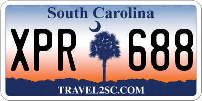 SC license plate XPR688