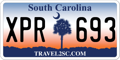 SC license plate XPR693