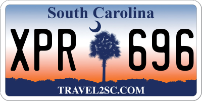 SC license plate XPR696