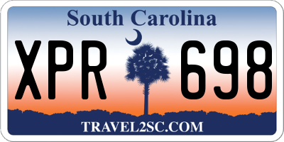 SC license plate XPR698