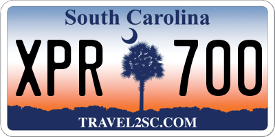 SC license plate XPR700