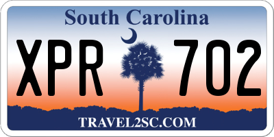 SC license plate XPR702