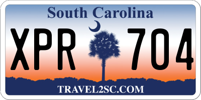 SC license plate XPR704