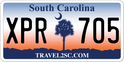 SC license plate XPR705