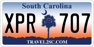SC license plate XPR707