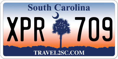 SC license plate XPR709
