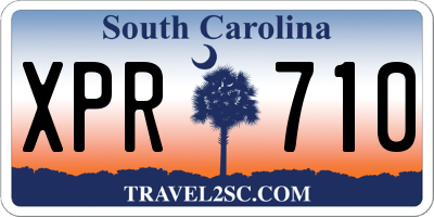 SC license plate XPR710
