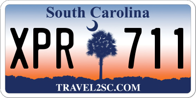 SC license plate XPR711
