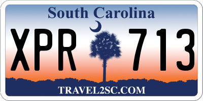 SC license plate XPR713