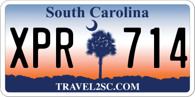 SC license plate XPR714