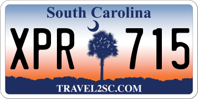 SC license plate XPR715