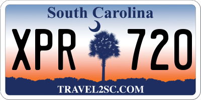 SC license plate XPR720
