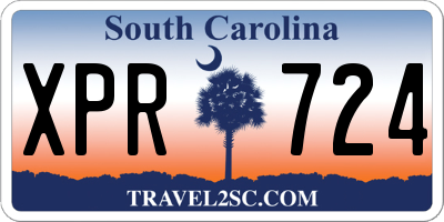 SC license plate XPR724