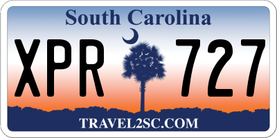 SC license plate XPR727