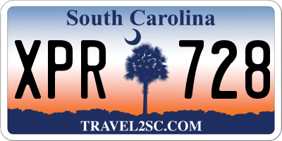SC license plate XPR728