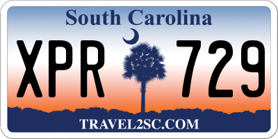 SC license plate XPR729