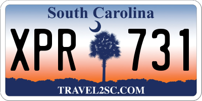 SC license plate XPR731