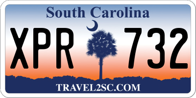 SC license plate XPR732