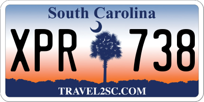 SC license plate XPR738