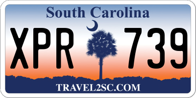 SC license plate XPR739