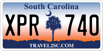 SC license plate XPR740