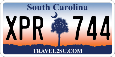 SC license plate XPR744