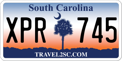 SC license plate XPR745