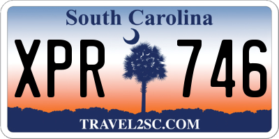 SC license plate XPR746