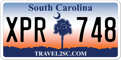 SC license plate XPR748