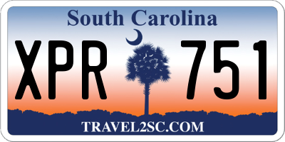 SC license plate XPR751