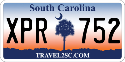 SC license plate XPR752