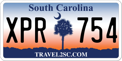 SC license plate XPR754