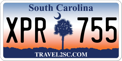 SC license plate XPR755
