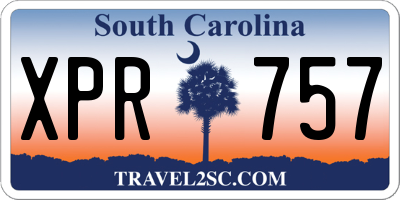 SC license plate XPR757