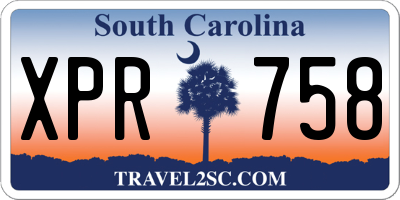 SC license plate XPR758