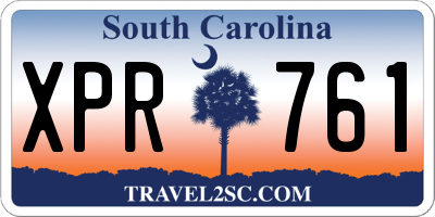 SC license plate XPR761