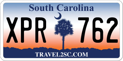 SC license plate XPR762