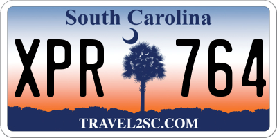 SC license plate XPR764