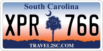 SC license plate XPR766